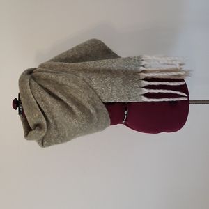 Sage Green Oversized Scarf with Fringe, Extra Soft